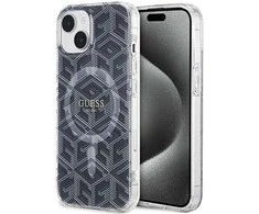 Dėklas GUESS GUHMP15SHGCUSTGK IPHONE 15/14/13 6.1 "Juodas / Juodas HARDCASE IML GCUBE MAGSAFE