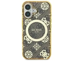 Guess IML Peony On 4G Background MagSafe Case Apple iPhone 16 Pro – dėklas telefonui rudos spalvos