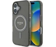 Guess GUHMP16MHFGEREK Apple iPhone 16 Plus 6.7" dėklas telefonui juodos spalvos IML Glitter Circle MagSafe