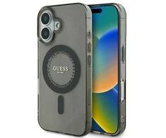 Guess IML Rhinestones MagSafe Apple iPhone 16 Plus - dėklas telefonui juodos spalvos