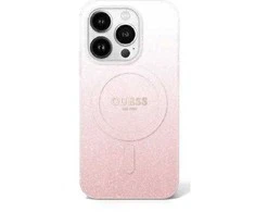 Guess IML Glitter Gradient MagSafe - dėklas skirtas Apple iPhone 16 Pro Max Rožinė