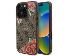 Guess GUHMP16XP4ROPEMCW Apple iPhone 16 Pro Max 6.9" dėklas telefonui rudos spalvos 4G Flowers Print MagSafe