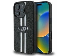 Guess 4G Printed Stripes MagSafe Apple iPhone 16 Pro Max - dėklas telefonui juodos spalvos