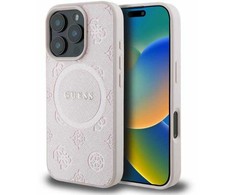 Guess Saffiano Peony Classic Logo MagSafe - dėklas skirtas Apple iPhone 16 Pro Max pink