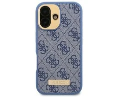 Guess 4G Logo Plate MagSafe Case Apple iPhone 16 Pro Max - dėklas telefonui mėlynos spalvos