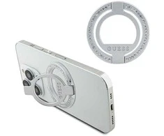 Guess MagSafe Ring Rhinestone holder - sidabro spalvos