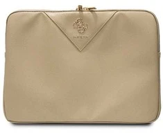 Nešiojamo kompiuterio dėklas 14" Guess Sleeve Triangle 4G (GUCS14ZPGSTEGD) aukso spalvos