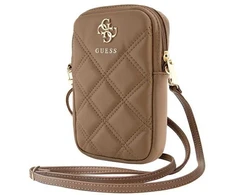 Guess krepšys su užtrauktuku Quilted 4G (GUWBZPSQSSGW) rudos spalvos