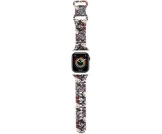Apyrankė Apple Watch 1 / 2 / 3 / 4 / 5 / 6 / SE / 7 / 8 (38 / 40 / 41 mm) Hello Kitty dirželis Silikoninės etiketės Graffiti (HKAWMSDGPTE) smėlio spalvos