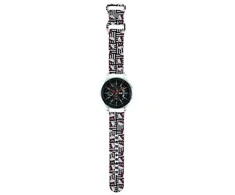 Apyrankė Samsung Galaxy Watch (46mm) / Samsung Gear S3 (46mm) / Huawei Watch GT / GT 2 / GT 2 PRO / GT 3 / GT 3 PRO (46mm) Hello Kitty Dirželis Strap Silicone Heads &amp; Stripes (HKUWLSDIESK) juodos spalvos