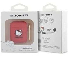 Dėklas „Apple AirPods“ ausinių „Hello Kitty“ silikoninė 3D „Kitty“ galvutė (HKA23DKHSF)