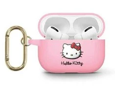 Apple AirPods 3 Hello Kitty Silicone 3D Kitty Head (HKA33DKHSP) ausinių dėklas rožinės spalvos