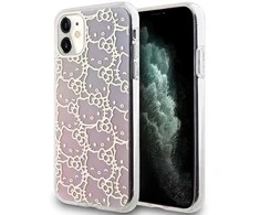 Hello Kitty HKHCN61HCHPEP Apple iPhone 11 / Xr 6.1″ rožinės spalvos kietas dėklas IML Gradient Electrop Crowded Kitty Head