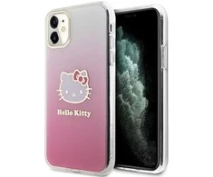 Hello Kitty HKHCN61HDGKEP Apple iPhone 11 / Xr 6.1″ rožinės spalvos kietas dėklas IML Gradient Electrop Kitty Head