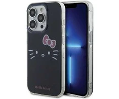 Apple iPhone 15 Pro Hello Kitty dėklas IML Kitty Face (HKHCP15LHKHLK) juodos spalvos
