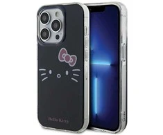 Apple iPhone 15 Pro Max Hello Kitty dėklas IML Kitty Face (HKHCP15XHKHLK) juodos spalvos