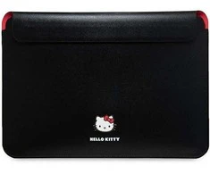 Nešiojamo kompiuterio krepšys 14" Hello Kitty Sleeve PU Metal Logo (HKCS14PGHDLMK) juodos spalvos