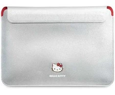 Nešiojamo kompiuterio krepšys 14" Hello Kitty Sleeve PU Metal Logo (HKCS14PGHDLMS) sidabrinės spalvos