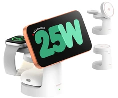 Įkroviklis bezprzewodowa 3w1 su lampką nocną SODI W108A 25W balta