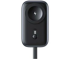 Indukcinis įkroviklis Apple Watch Usams CD245 2-in-1 su 1200mAh išorine baterija + USB-C laidu, titano spalvos