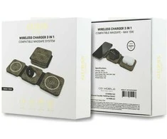 Guess PU 4G MagSafe belaidis įkroviklis 3v1 rudos spalvos