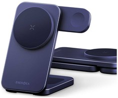 Įkroviklis indukcinė Energea Magtrio 2 3w1 25W Qi2 składana mėlyna