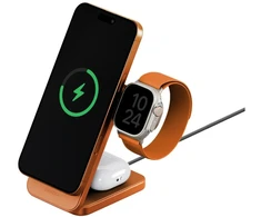 Įkroviklis indukcinė Energea MagTrio 2 3w1 Qi2 25W składana oranžinė