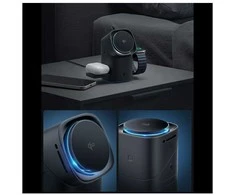 SPIGEN EF223MS ESSENTIAL 3-in-1 sukamasis magnetinis „MagSafe“ belaidis įkroviklis 15W QI2 juodas