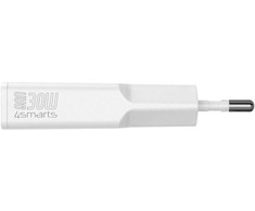 Įkroviklis 4smarts Įkroviklis jungiama į tinklą 4smarts FlatPlug Slim Dual 30W GaN 2xUSB-C balta