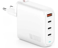 Įkroviklis jungiama į tinklą 4smarts Flex Pro 100W 3xUSB-C + 1xUSB-A Travel Edition balta
