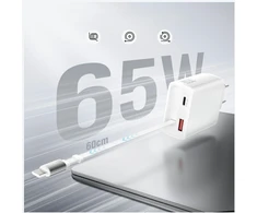 Įkroviklis jungiama į tinklą 4smarts PDPlug Slim 65W GaN Jojo balta