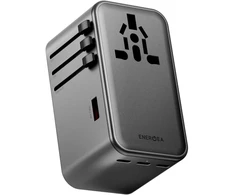 Įkroviklis jungiama į tinklą Energea TravelWorld Adapteris GaN 160W PD 3xUSBC/USB-A gunmetal