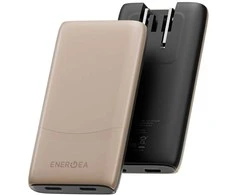 Laidinis įkroviklis Energea TravelWorld Edge 65W 2xUSB-C PD/PPS/QC3.0 (US/UK/EU) aukso spalvos