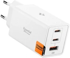 Įkroviklis Spigen Essential 67W Wall Charger EE673EU, baltas