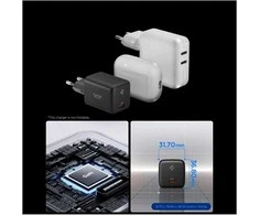 Spigen EE451EU Essential USB-C 45W Wall Charger - Juodas