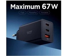 Įkroviklis Spigen Essential 67W Wall Charger EE673EU, juodas