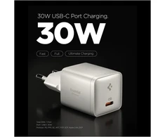 Spigen EE301EU-GAN ESSENTIAL 1 PRIEVADO TINKLO ĮKROVIKLIS 30W NATURAL TITANIUM