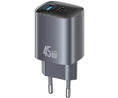 Laidinis įkroviklis USAMS CC290 T66 45W GaN 1xUSB-A 1xUSB-C tarnish