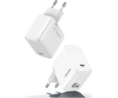 Įkroviklis jungiama į tinklą USAMS CC339 T76 45W GaN Fast Charger USB-C balta