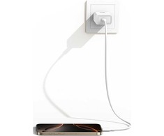 Laidinis įkroviklis USAMS T69 20W USB-C baltos spalvos
