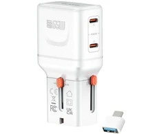 4smarts kelioninis adapteris „Nomad Pocket“ 65 W, baltas