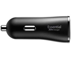 Juodas 30W 2xUSB-A automobilinis įkroviklis „Spigen Essential EV302”