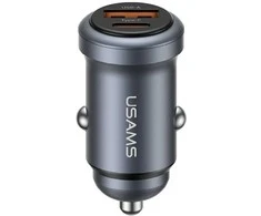Įkroviklis samochodowa USAMS CC322 30W 1xUSB-A 1xUSB-C tarnish