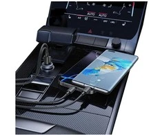 Automobilinis įkroviklis USAMS CC322 30W 1xUSB-A 1xUSB-C tarnish