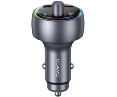 Automobilinis įkroviklis USAMS CC328 30W 1xUSB-A 1xUSB-C Bluetooth FM turnish