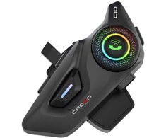 Motociklo domofonas Crown C10 Bluetooth 5.3 Juodas