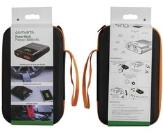 Įkroviklis „4smarts PitStop+“ 8800 mAh, išorinė baterija su kompresoriumi ir žibintuvėliu, juodas