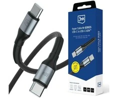 3Mk Protection 3mk Hyper Cable N-SERIES USB-C / USB-C 3m PD 3.0 QC 3.0 20V/3A 60W - juodas