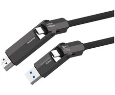 4smarts ComboCord USB4 HDMI 240W 1.5m juodas kabelis