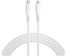 4smarts Lightning–USB-C MFI kabelis 30W 1.5m baltas